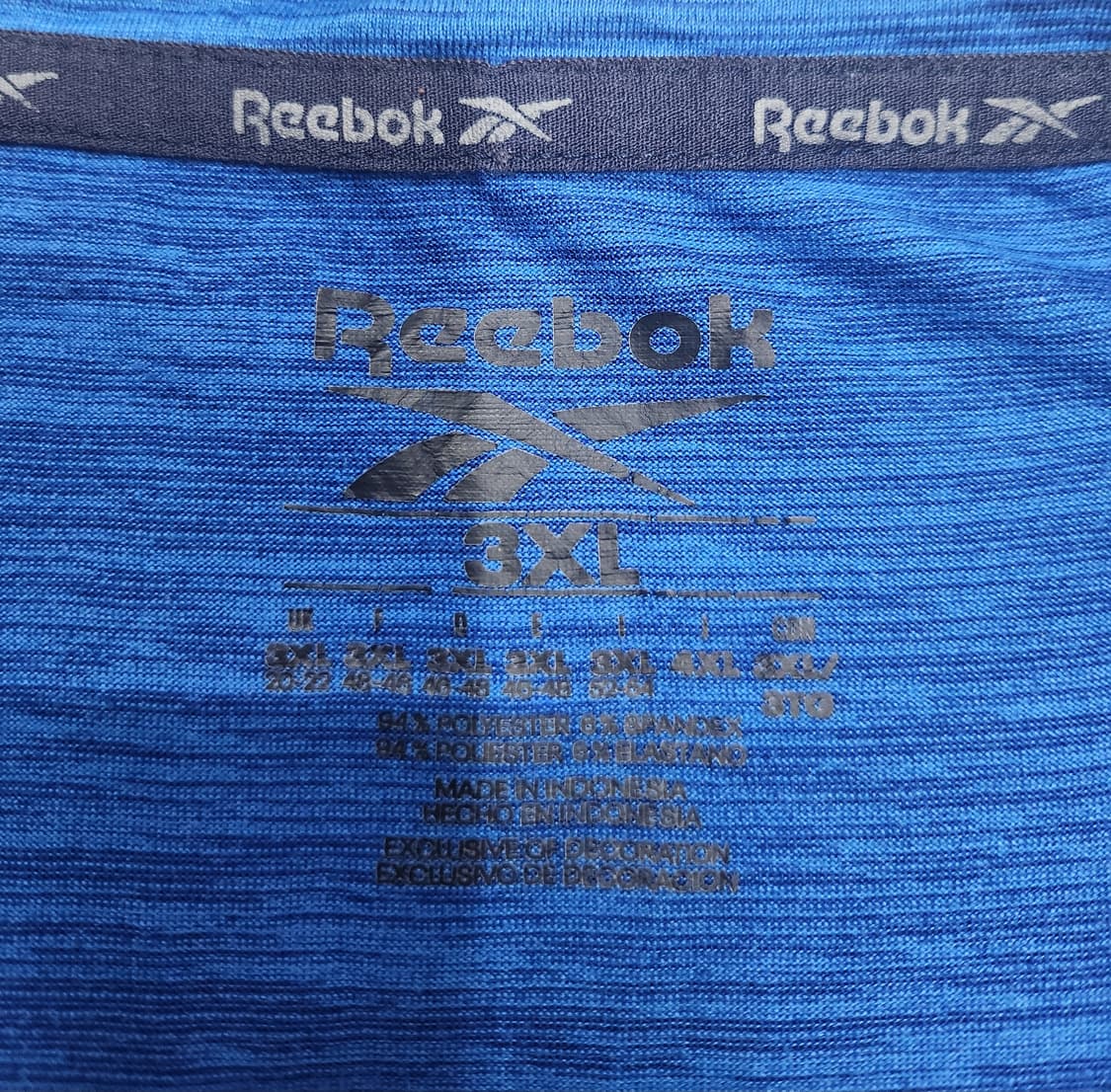 리복 기능성 반팔티 3XL 상품이미지3