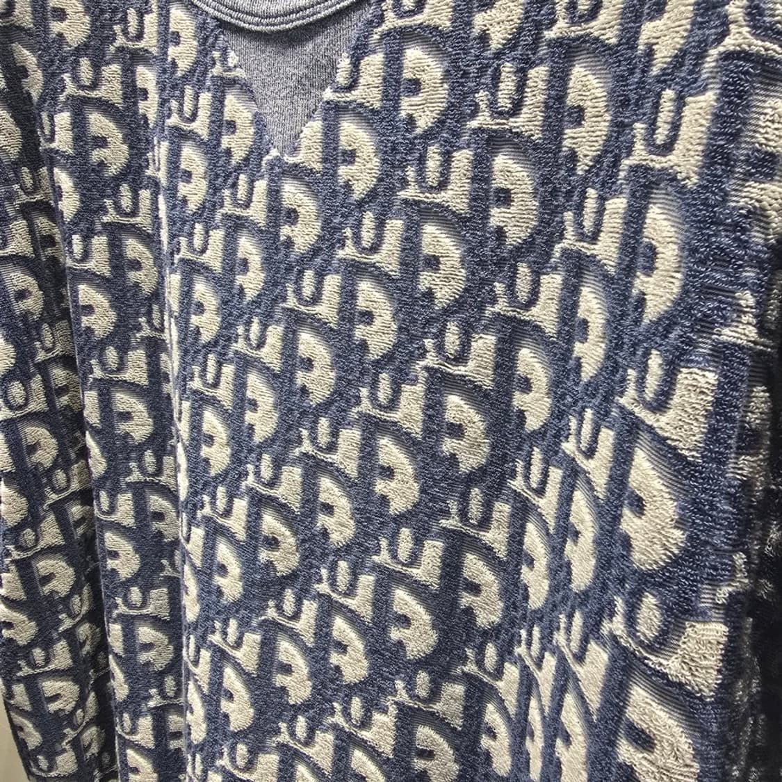 [중고/정품] 디올 테리 반팔 티셔츠 네이비 XL 상품이미지4