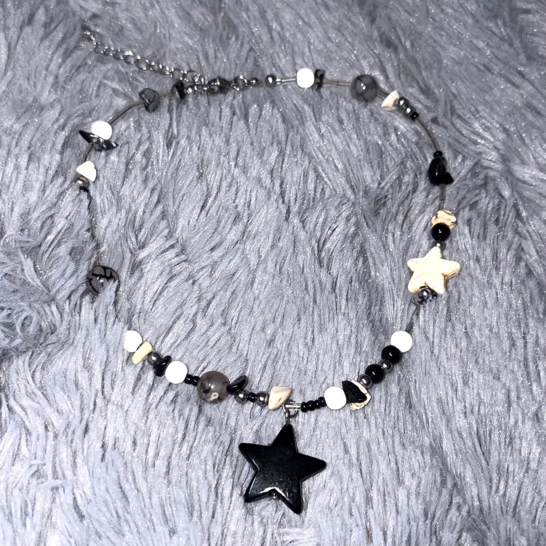 Star bead gemstone necklace 상품이미지1