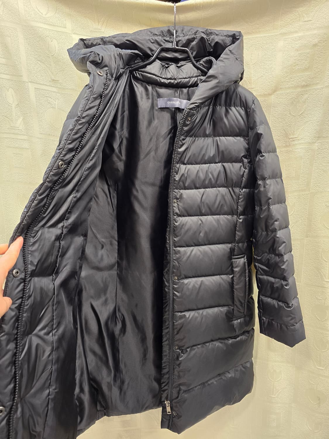 샤트렌 CHATELAINE 여성 다운 롱패딩 블랙 95 상품이미지6