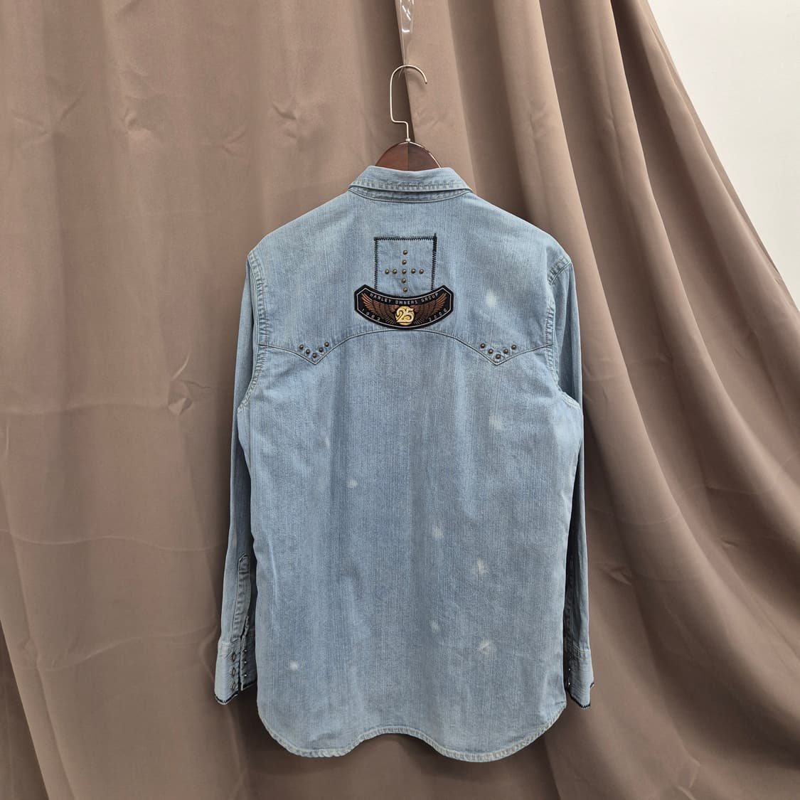 리바이스 메탈 스터드 데님 웨스턴 셔츠 XL 상품이미지5