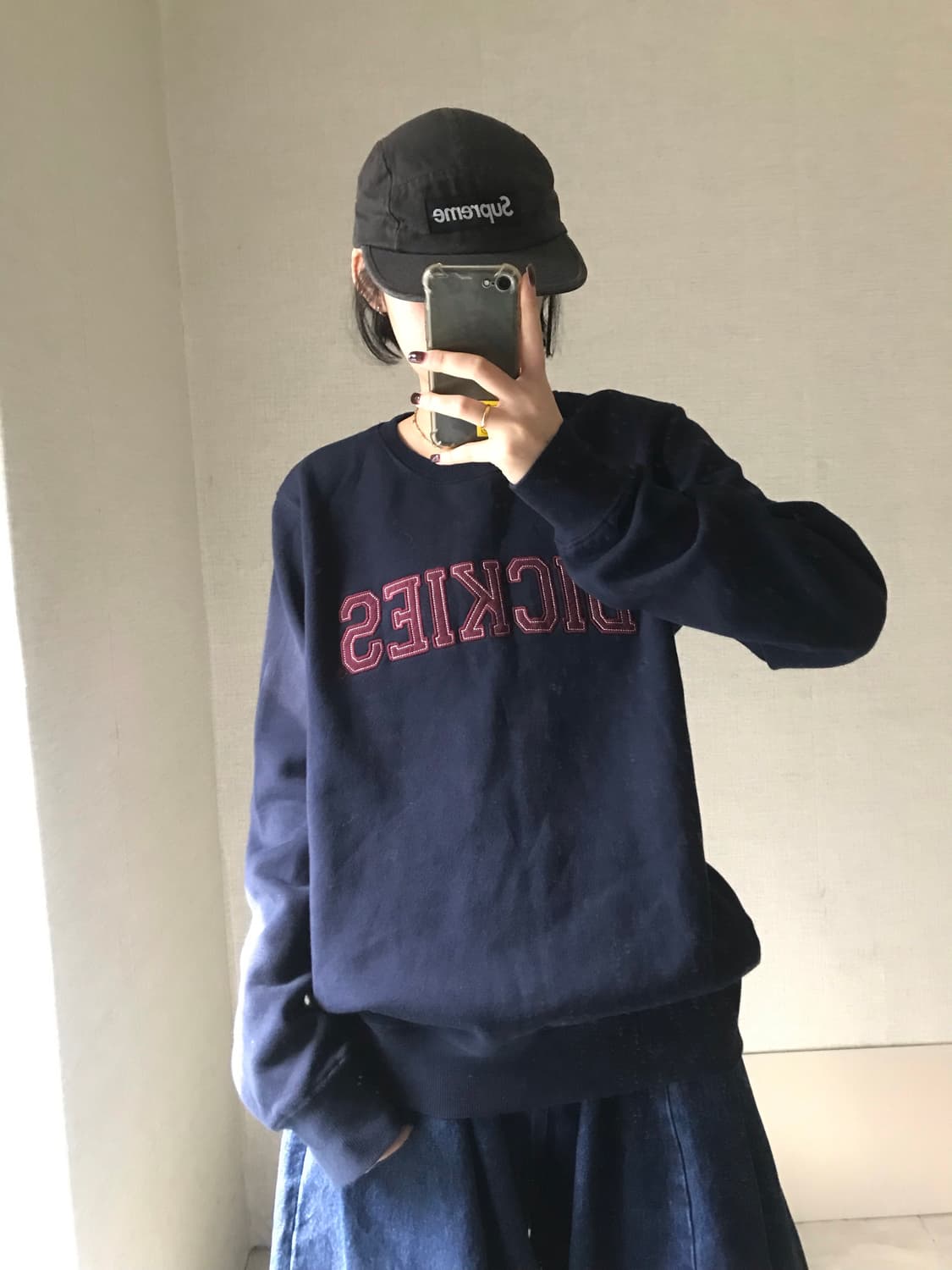 디키즈 네이비 빅스티치로고 맨투맨 상품이미지4