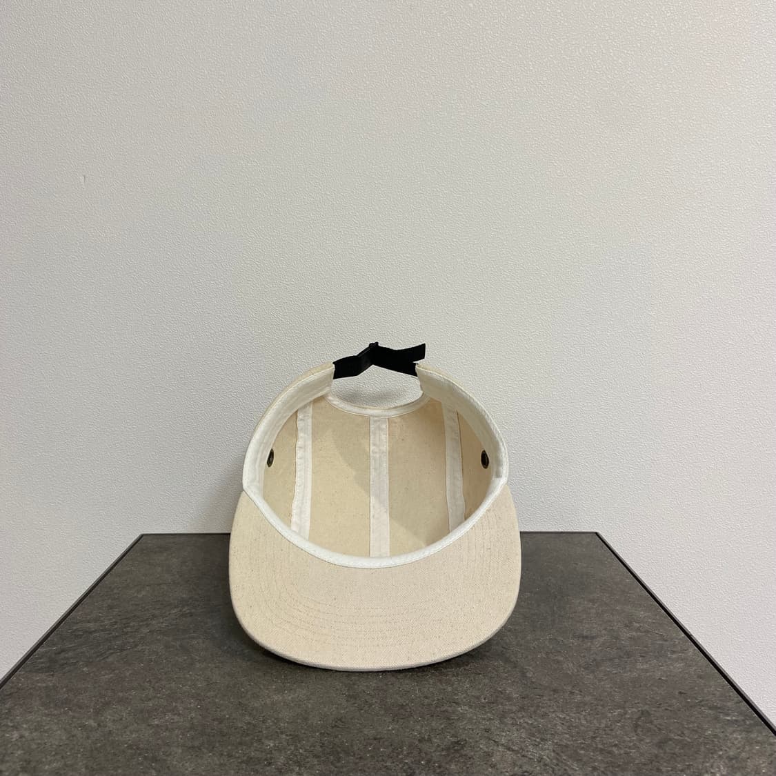 슈프림 워시드 캔버스 내츄럴 레드 박스로고 캠프캡 모자 상품이미지5