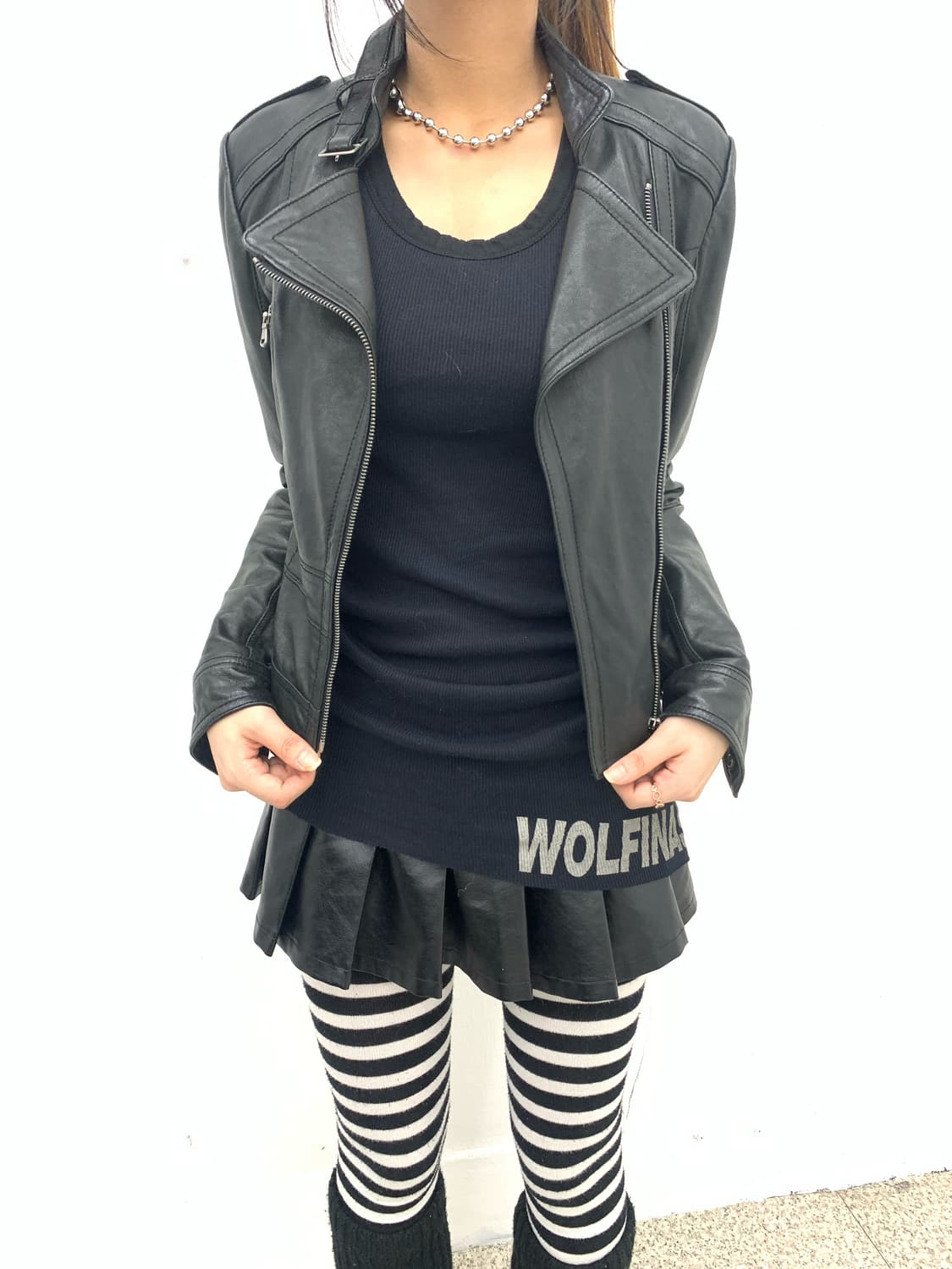 Buckle detail lambskin leather jacket   상품이미지2