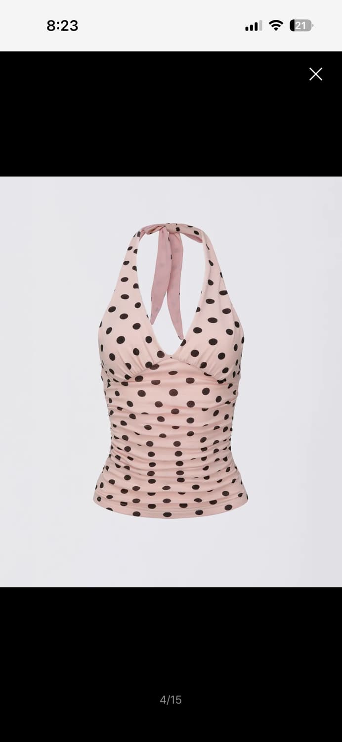 스컬프터 Dot Halter Top Pink (S) 상품이미지1