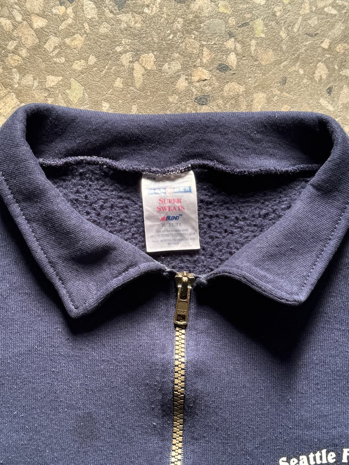 90s Jerzees 쿼터집업 카라맨투맨(T64) 상품이미지4