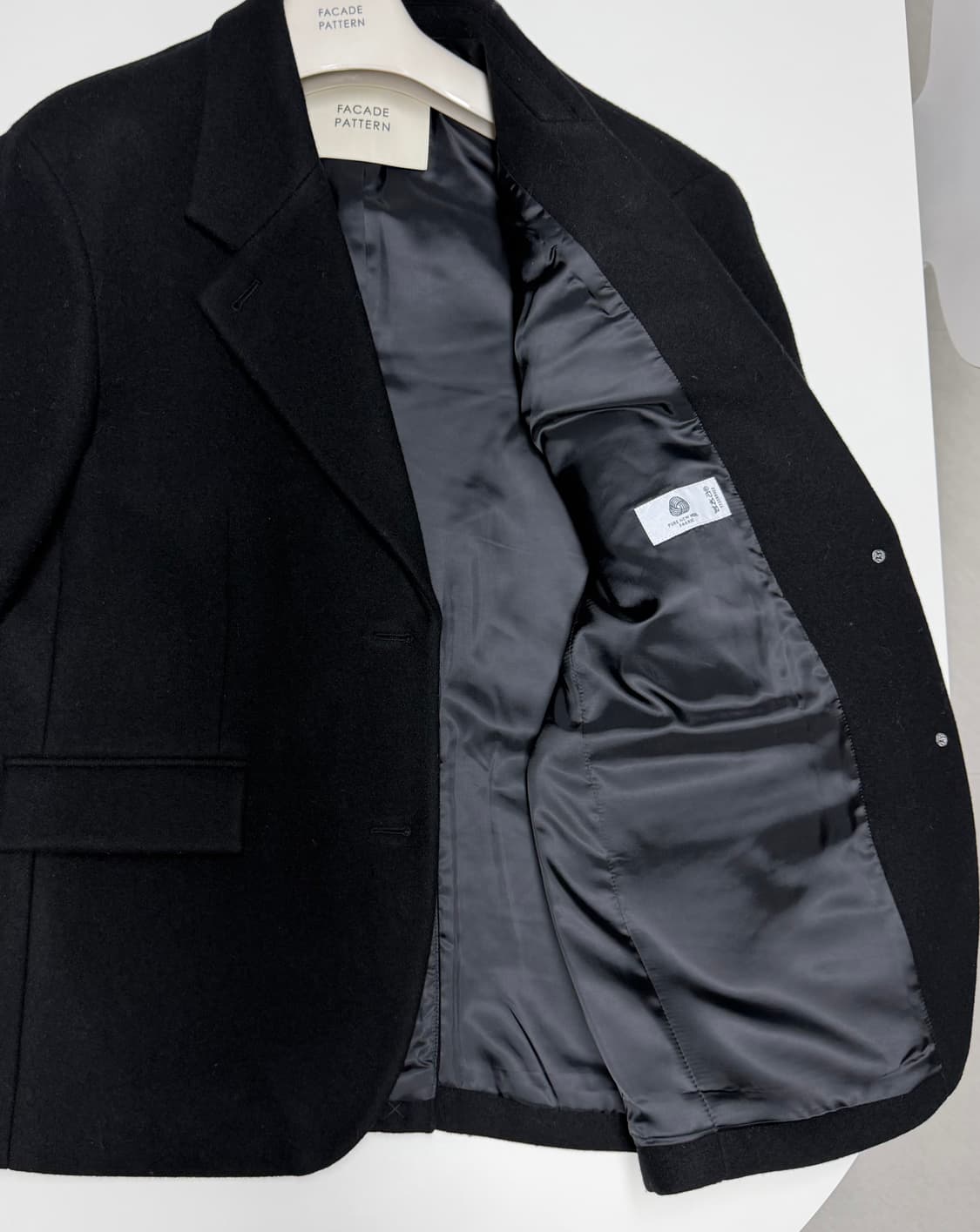파사드패턴 캐시미어 블리이저 코트 블랙M 상품이미지5