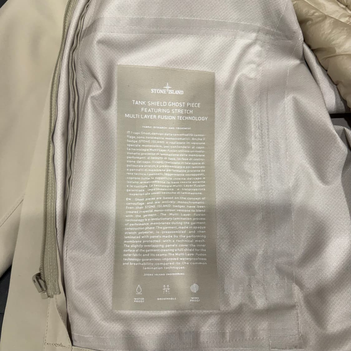 18FW 스톤아일랜드 탱크쉴드 [S] 베이지 백화점 제품 상품이미지6