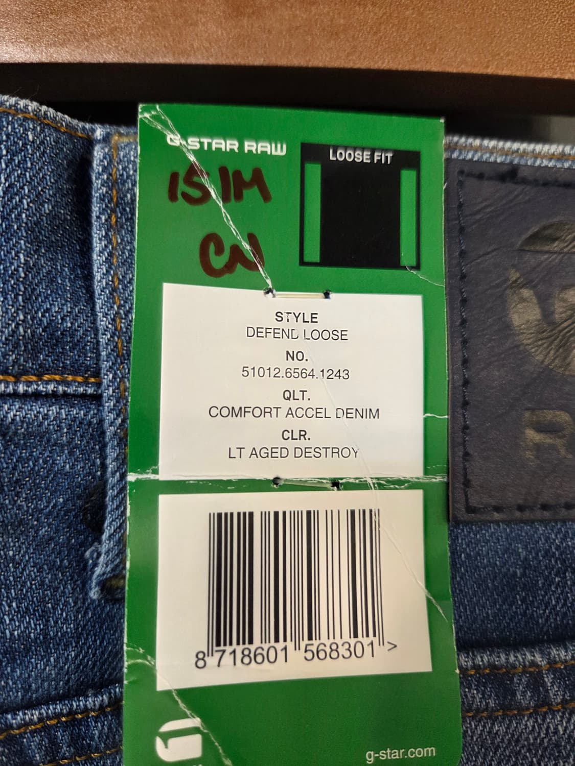 G-STAR 청바지 데님 데미지 워싱진(W33/L32) 상품이미지9