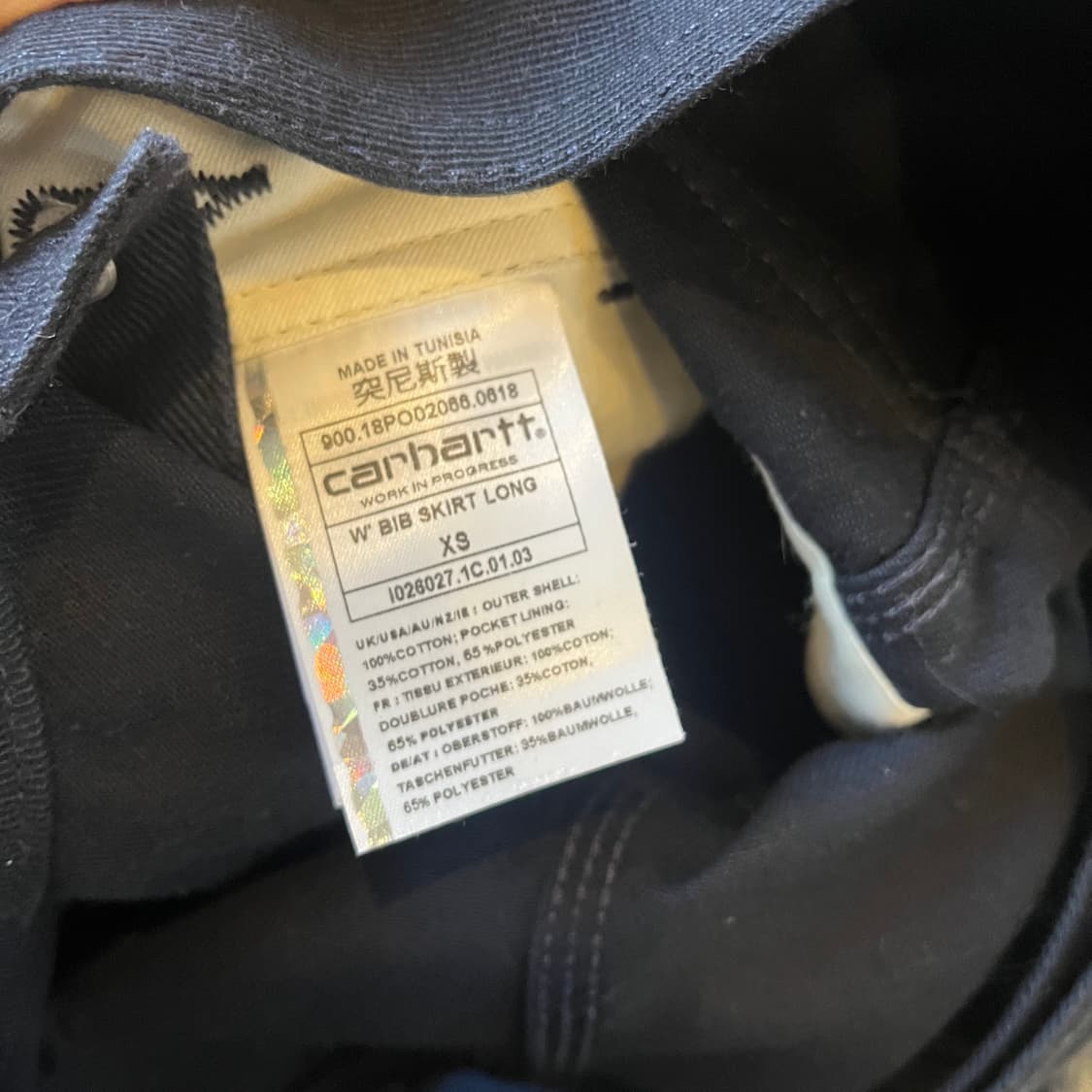 XS 칼하트WIP BIB SKIRT/W2471 상품이미지5