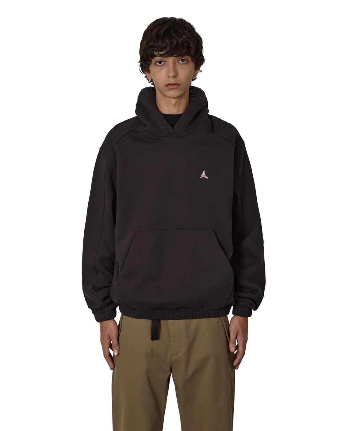 [M,L,XL]로아 하이킹 25fw Logo 490gsm 후드티/블랙 상품이미지1
