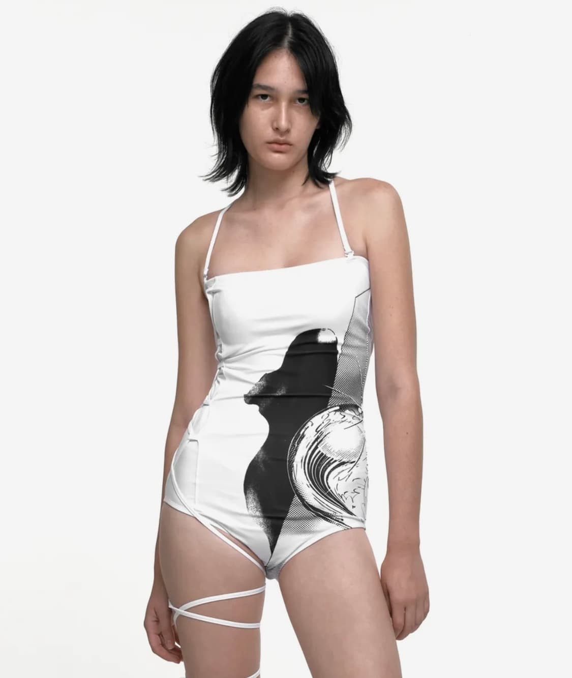 나체 nache 수영복 COSMIC SWIM SUIT WHITE 상품이미지1