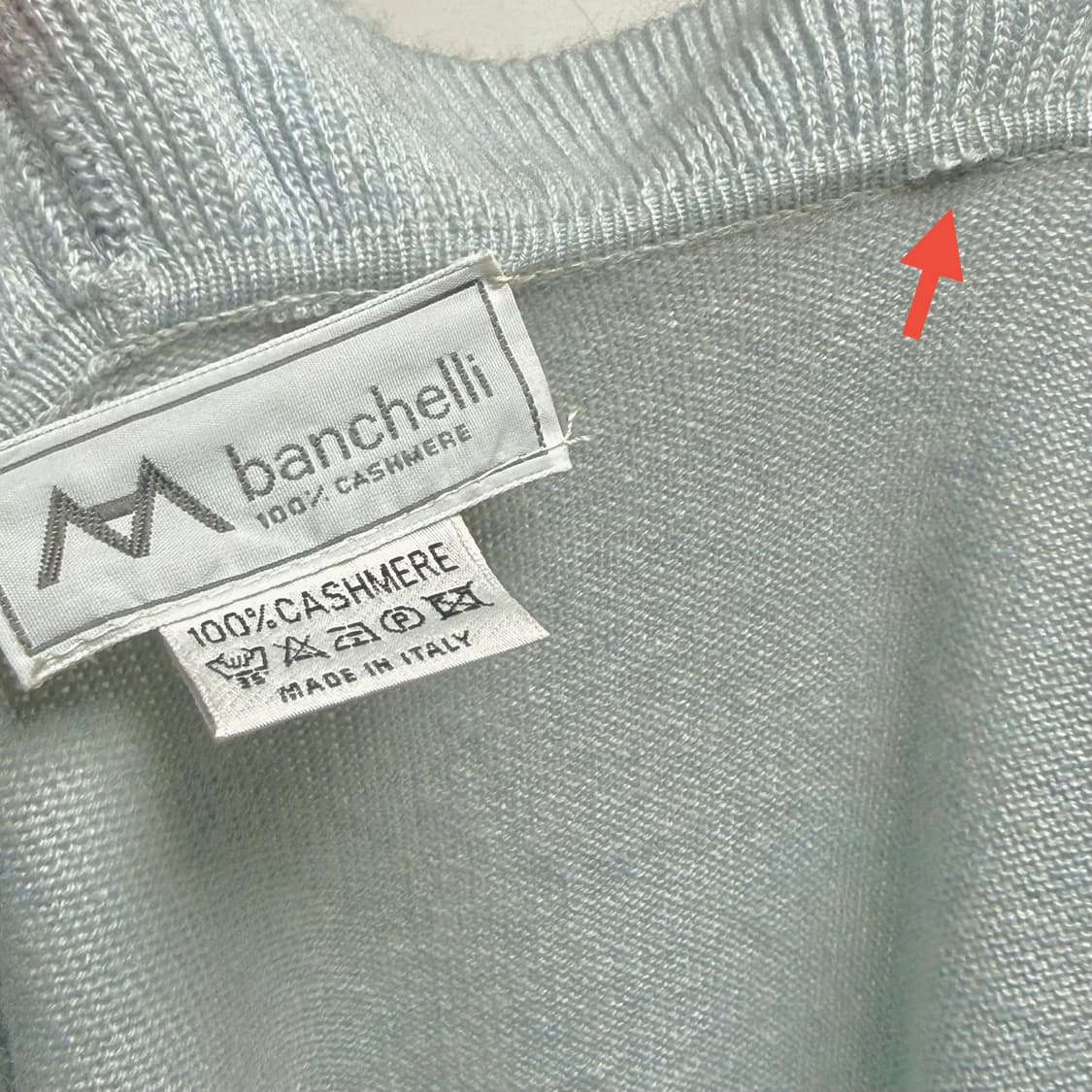 [캐시미어 100%] 스카이 블루 러플 디테일 가디건 상품이미지5