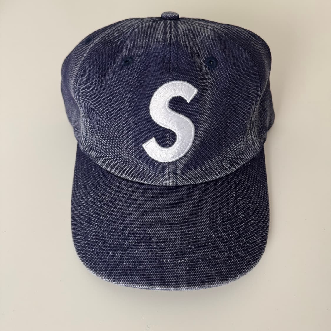슈프림 피그먼트 S 로고 6-패널 캡 네이비 24FW 상품이미지3