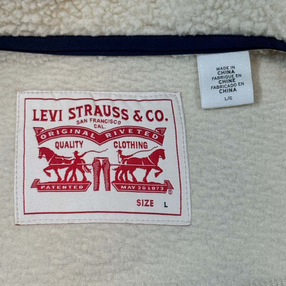 L) 리바이스 레트로 양털 베스트 아이보리 상품이미지7