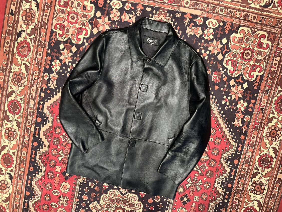 ( XL ) 가죽하프 가죽코트 가죽자켓 아메카지 워크웨어 레더자켓 상품이미지1