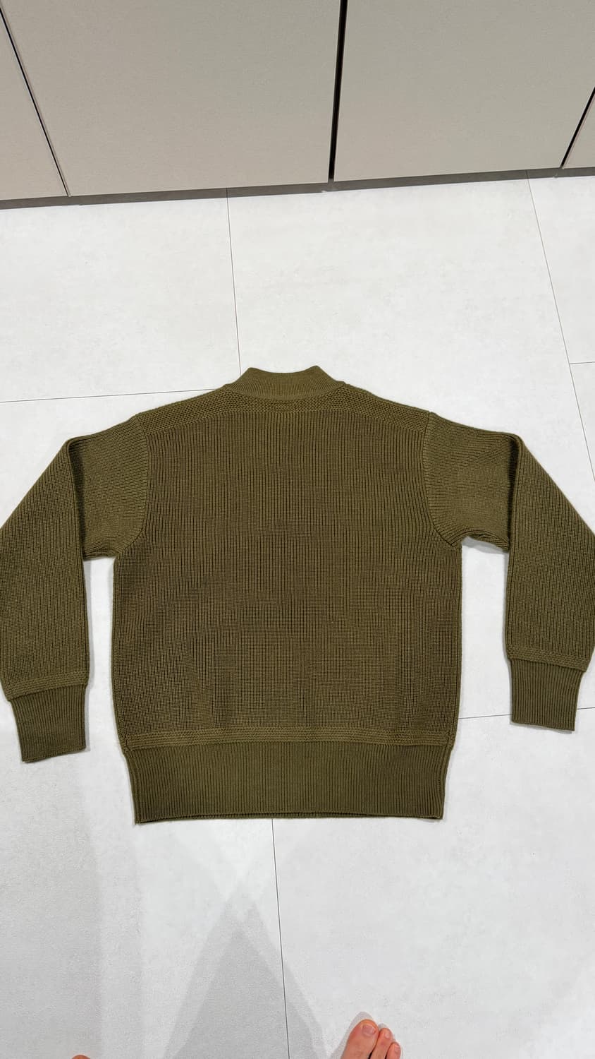 브론슨 US Army High Neck Wool Sweater 올리브그린 상품이미지4