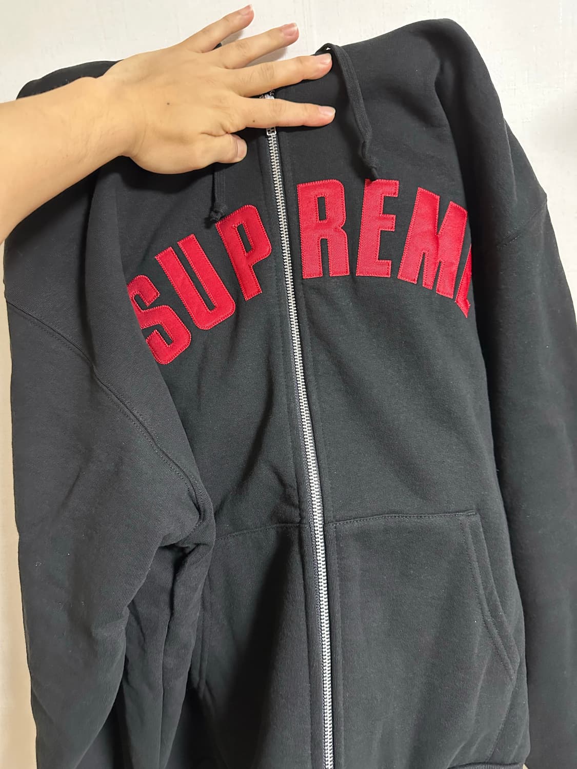 슈프림 아크 써멀 라인드 집업 후드 스웨트셔츠 블랙 - 25FW 상품이미지1