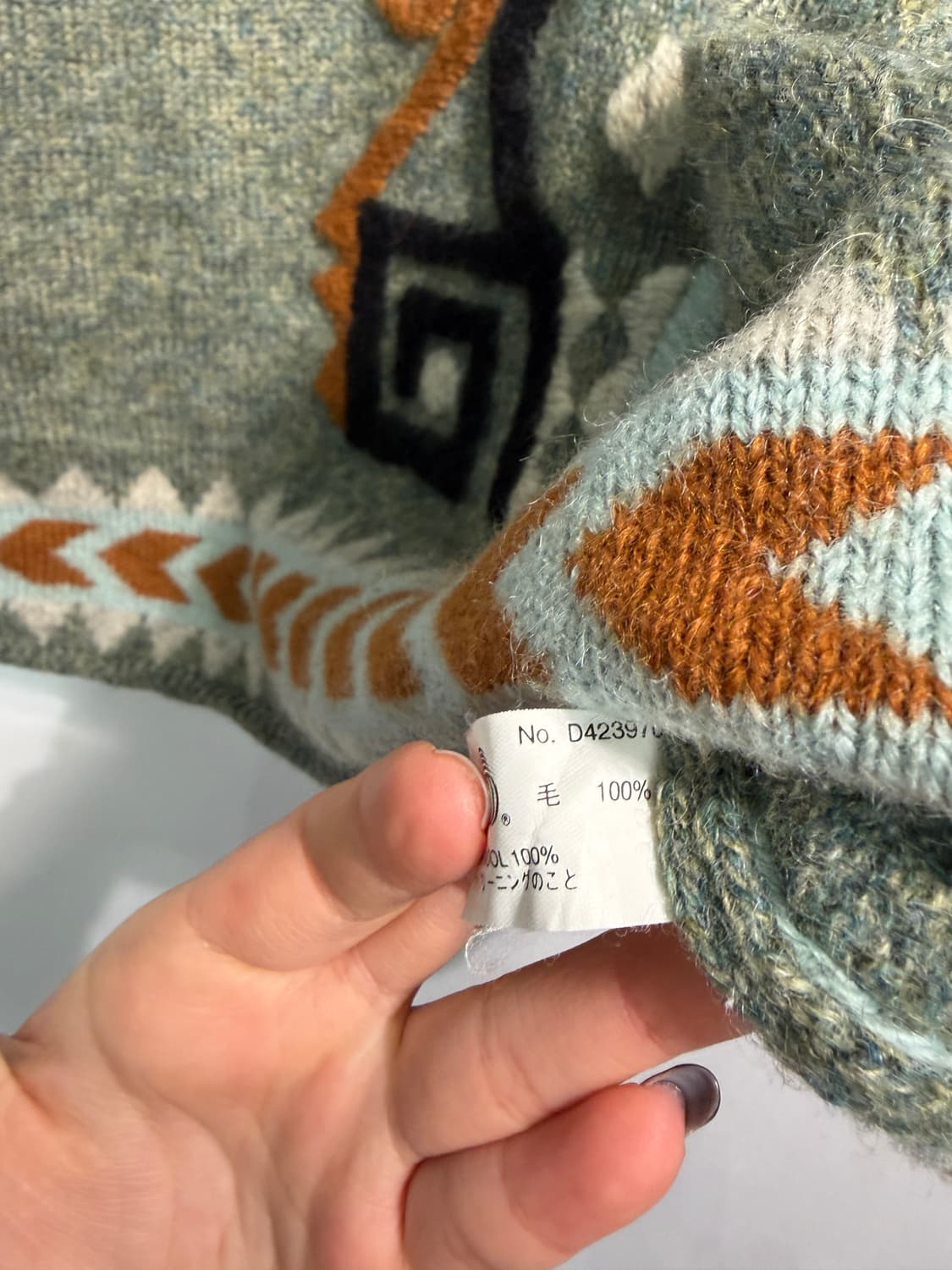 wool 100% vintage 니트  울 100% 상품이미지9