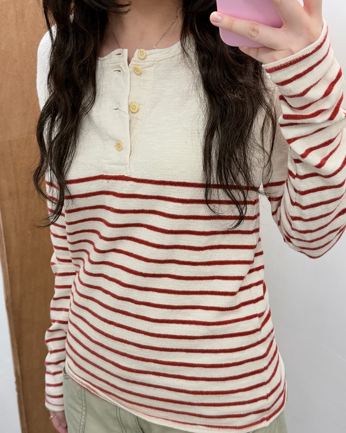 캐피탈 KAPITAL Border Henry Neck T-shirt 상품이미지5