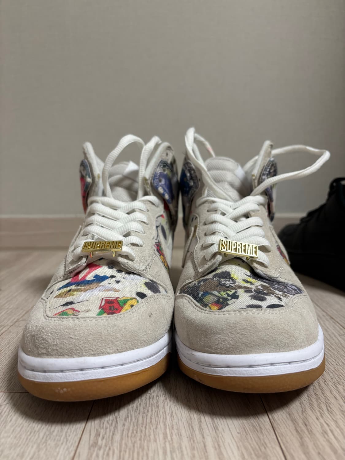 270 ] 나이키 x 슈프림 SB 덩크 하이 QS 라멜지 화이트 상품이미지3