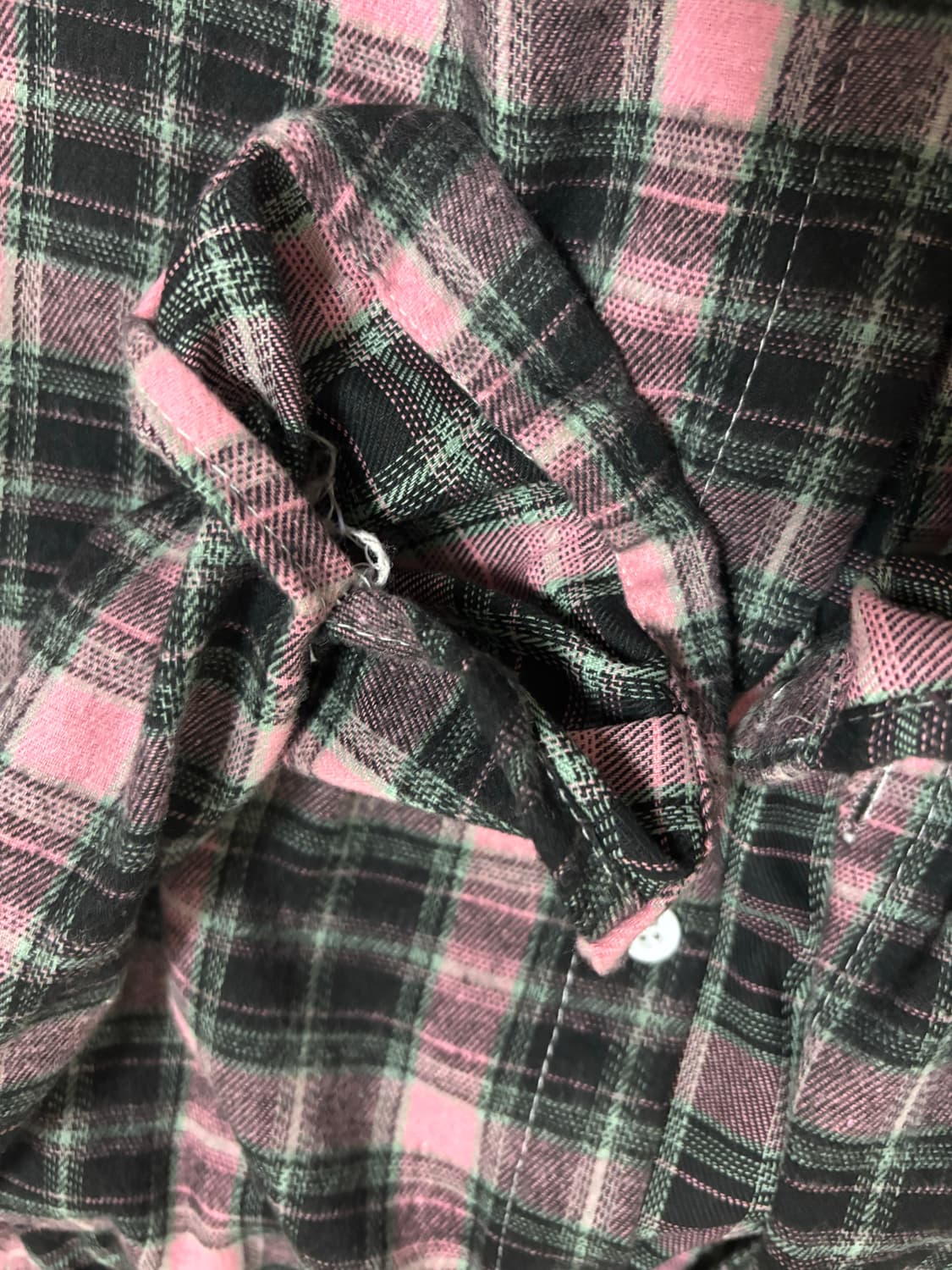 Y2K 갸루 모리걸 핑크 체크셔츠 상품이미지2