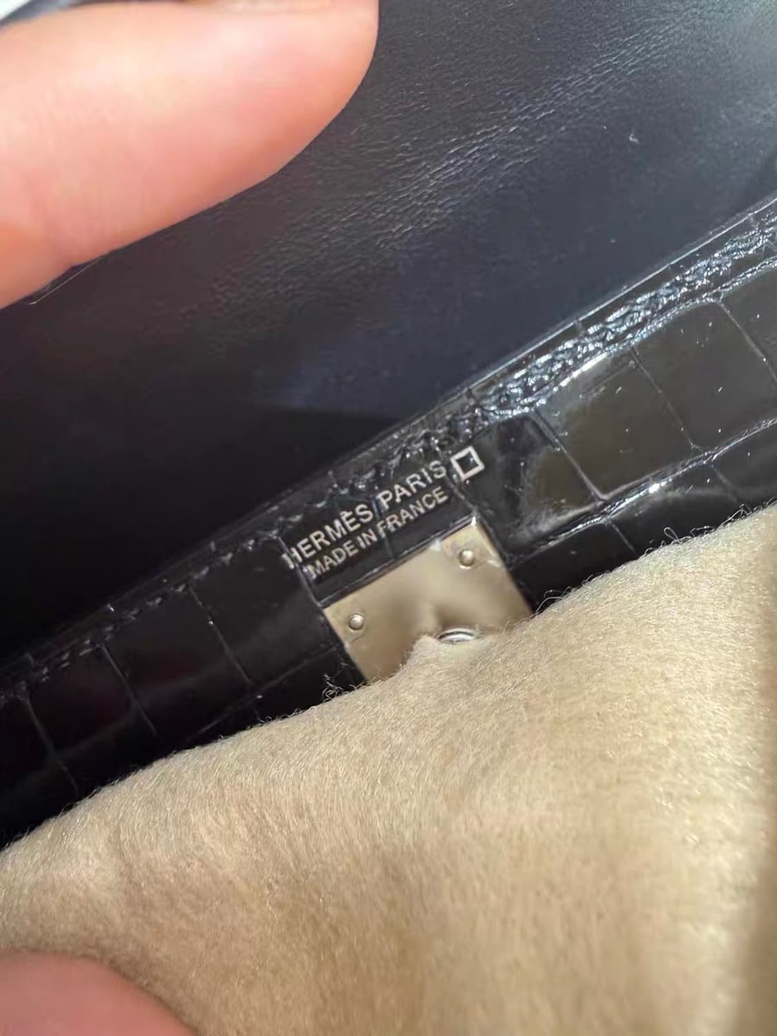 에르메스 미니 켈리백 2세대 엘리게이터 블랙 은장 상품이미지8