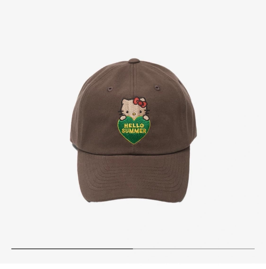 파르벵x키티 헬로 썸머 볼캡 모자 브라운 새상품 상품이미지1