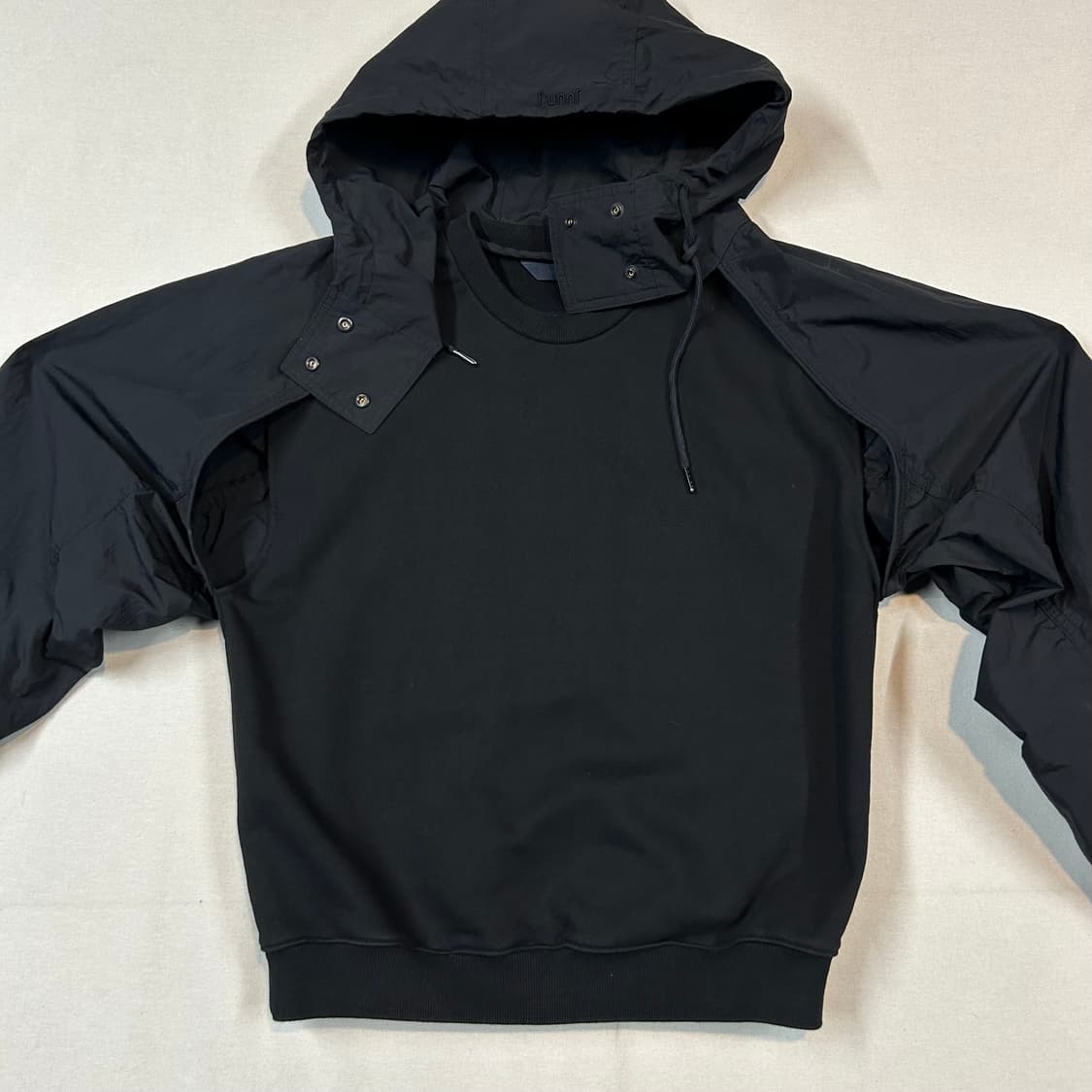 36) 준지 Juun.J 모크 넥 후디 블랙 상품이미지2