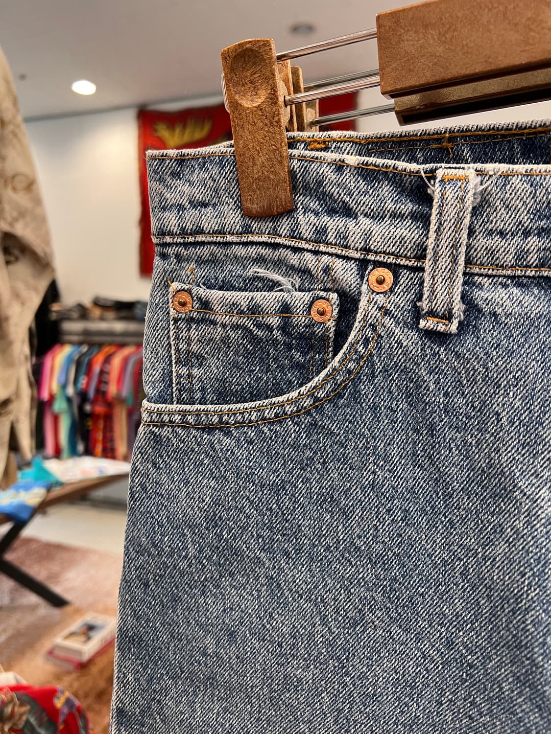 90s Levis 리바이스 550 컷오프 데님 쇼츠 팬츠 (USA) 상품이미지7