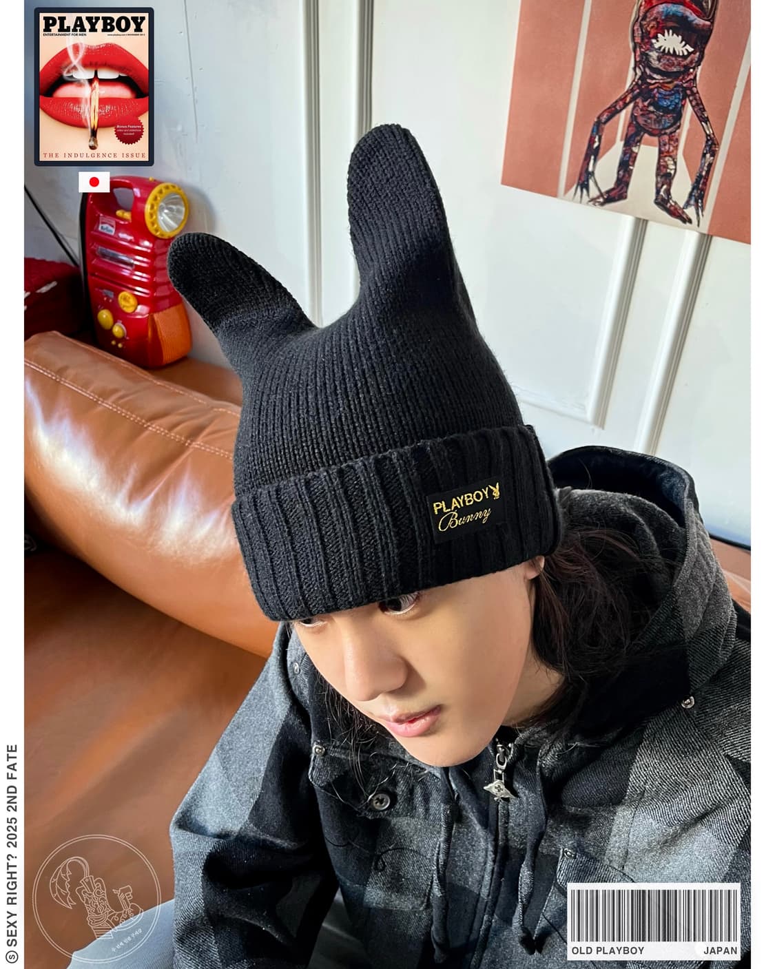 Old PLAYBOY Archive Bunny Ears Beanie 상품이미지1