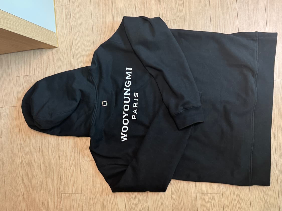 우영미 백로고후드 48사이즈 블랙 상품이미지2