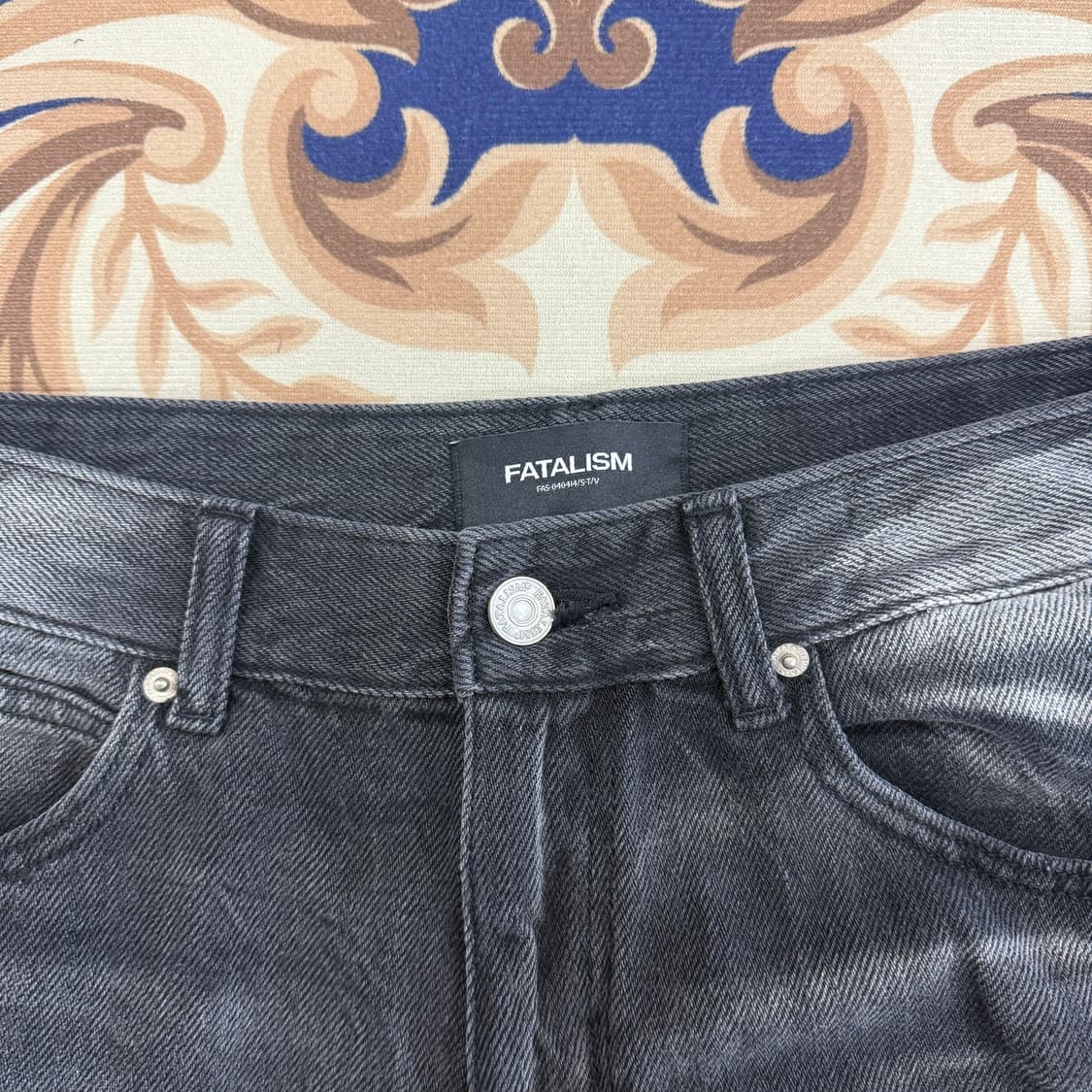 (46)페이탈리즘 FATALISM 흑청 와이드데님팬츠 상품이미지2