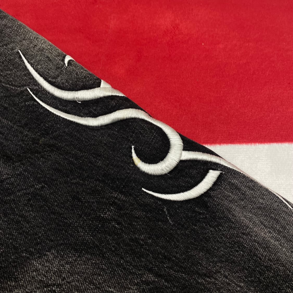 빈티지 자수 흑청데님자켓 XL  상품이미지4