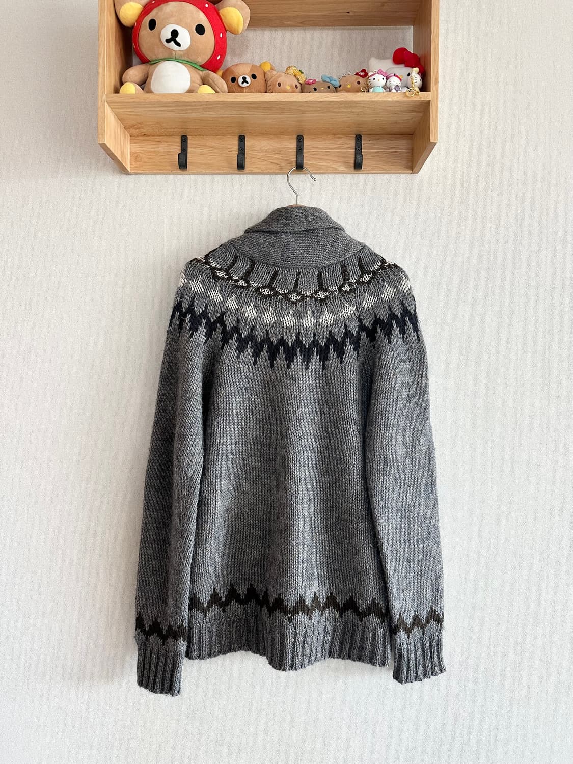 jpn 하구미 스즈코 너드 모리걸 히피 니트 가디건 케이프 등 상의 상품이미지3