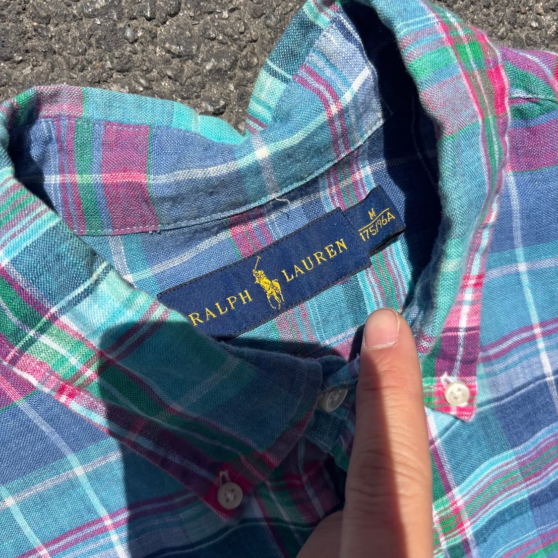 폴로 랄프로렌 린넨 체크 셔츠 상품이미지3