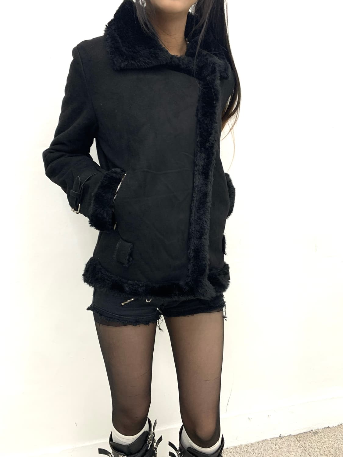 Anap fur trimmed black mustang   상품이미지2