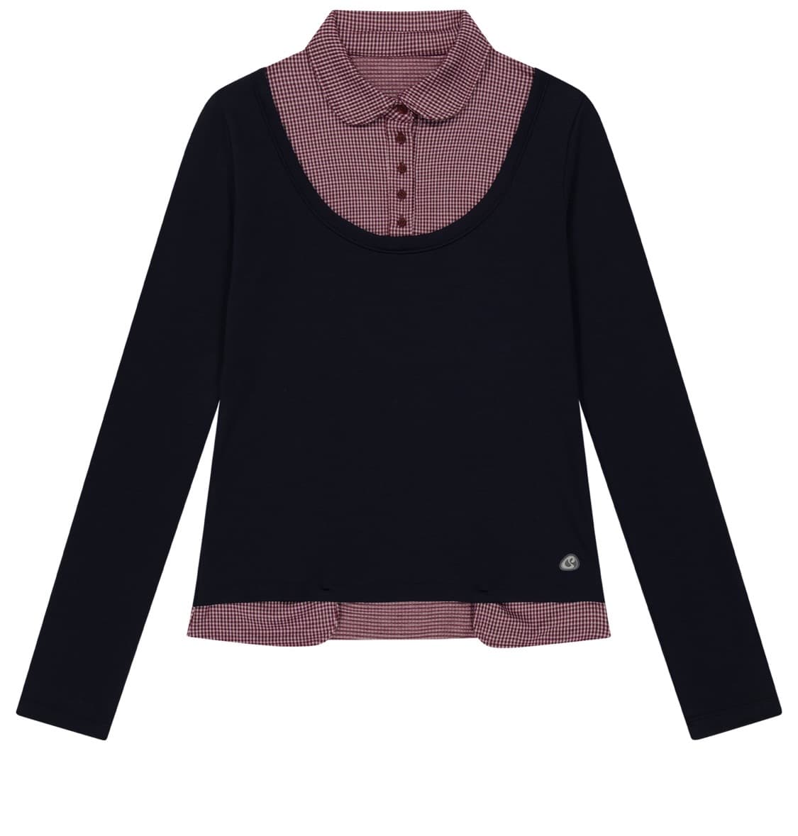 새상품)REVERSIBLE COLLAR LONGSLEEVE NAVY팝니다 상품이미지1
