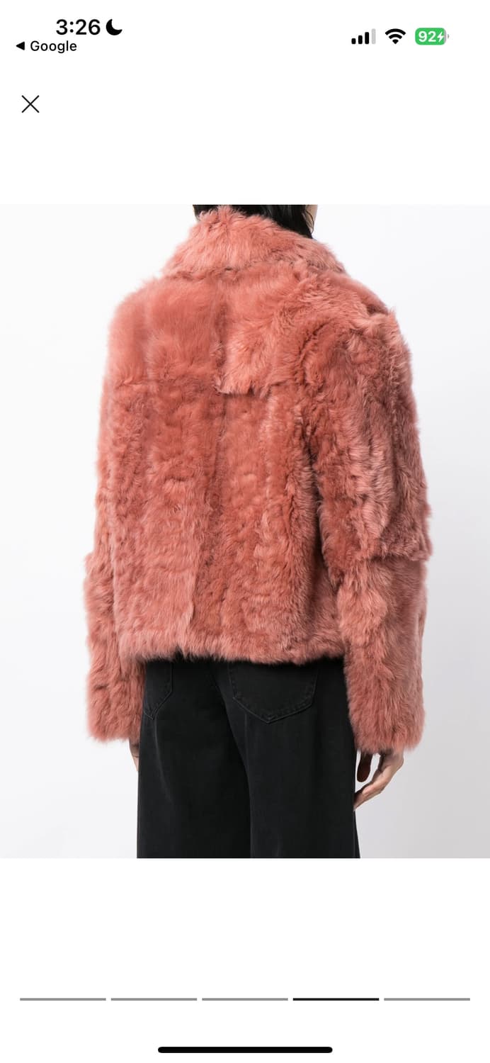 Yves Salomon 핑크 fur coat 상품이미지1