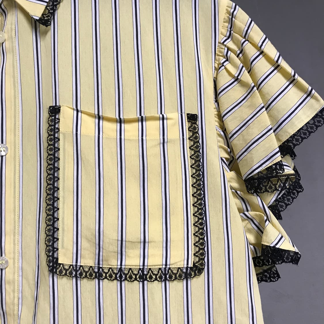 MSGM 스트라이프 반팔 셔츠 38(W) 상품이미지4