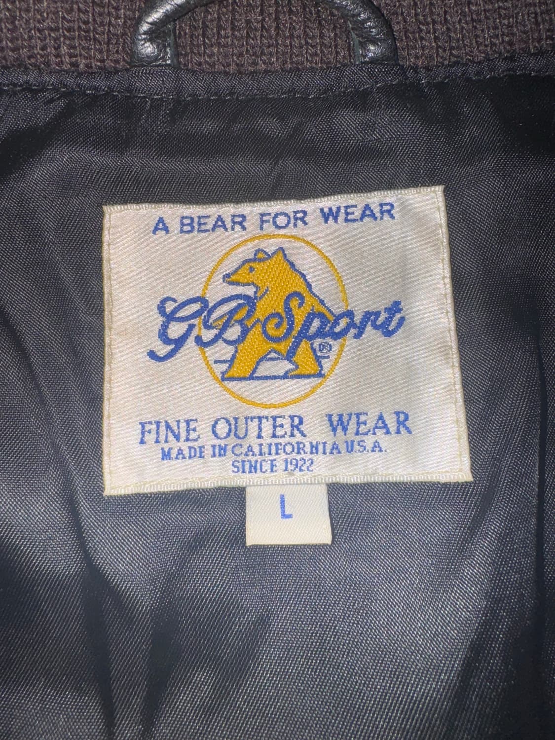 골든베어 빈티지 레더 봄버 자켓 (made in USA) 사이즈 L 상품이미지2