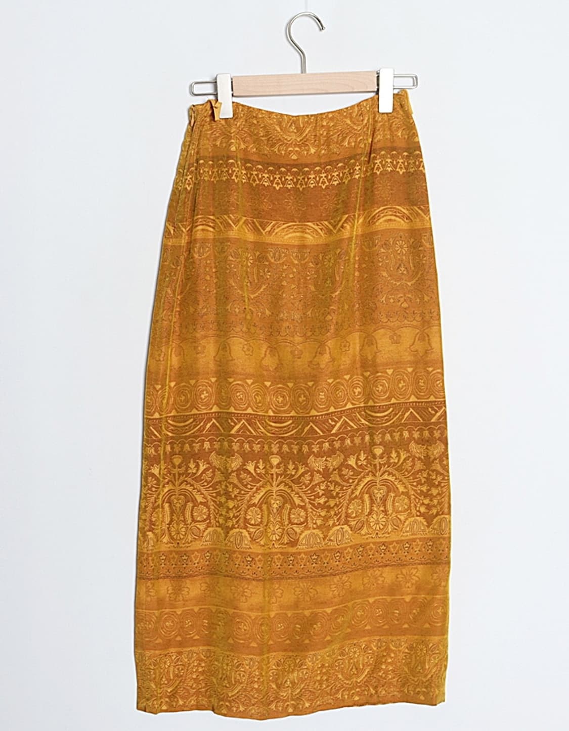 alain manoukian Satin Pattern Wrap Skirt 상품이미지7