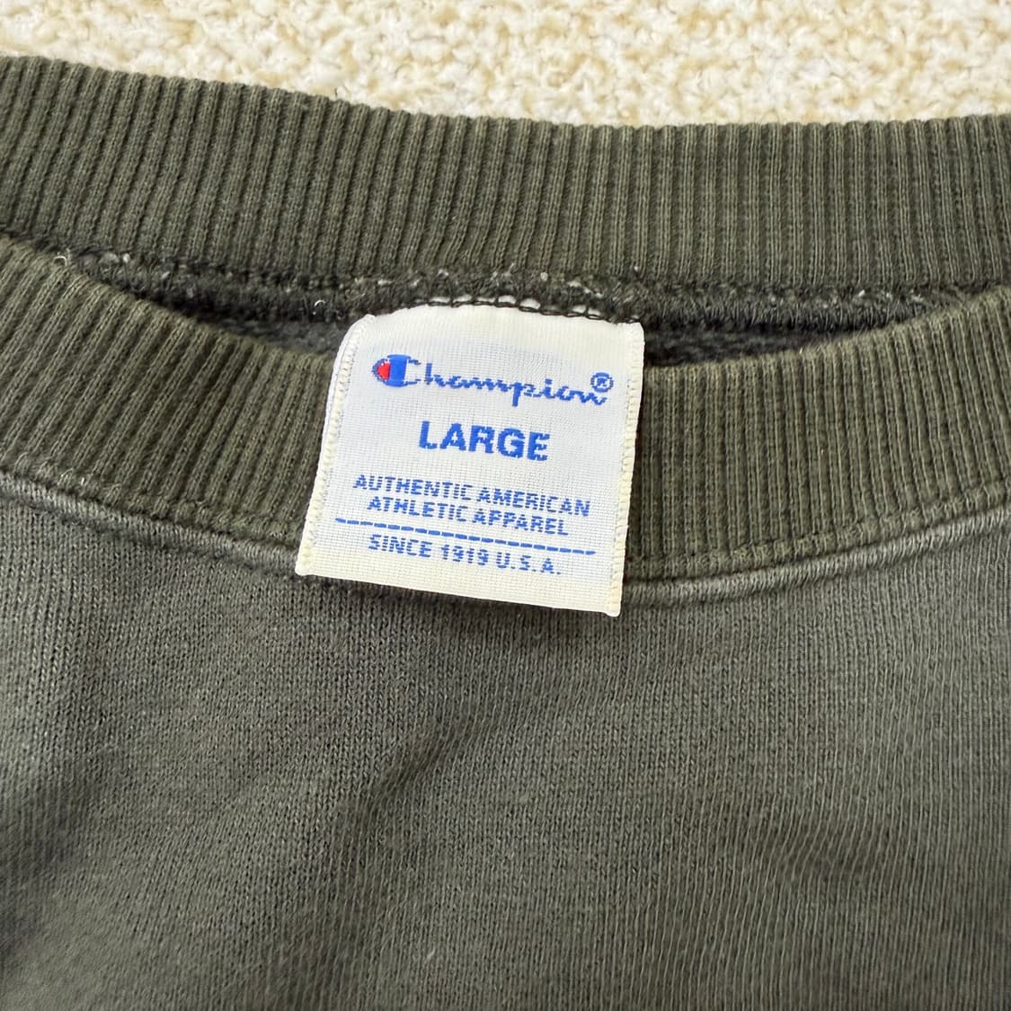 [L] 챔피온 기모 블랙 맨투맨 0102T1 상품이미지3