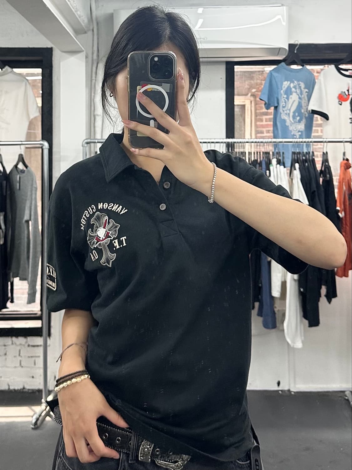 밴슨 레더 TFOA 크로스 PK 티셔츠 상품이미지3