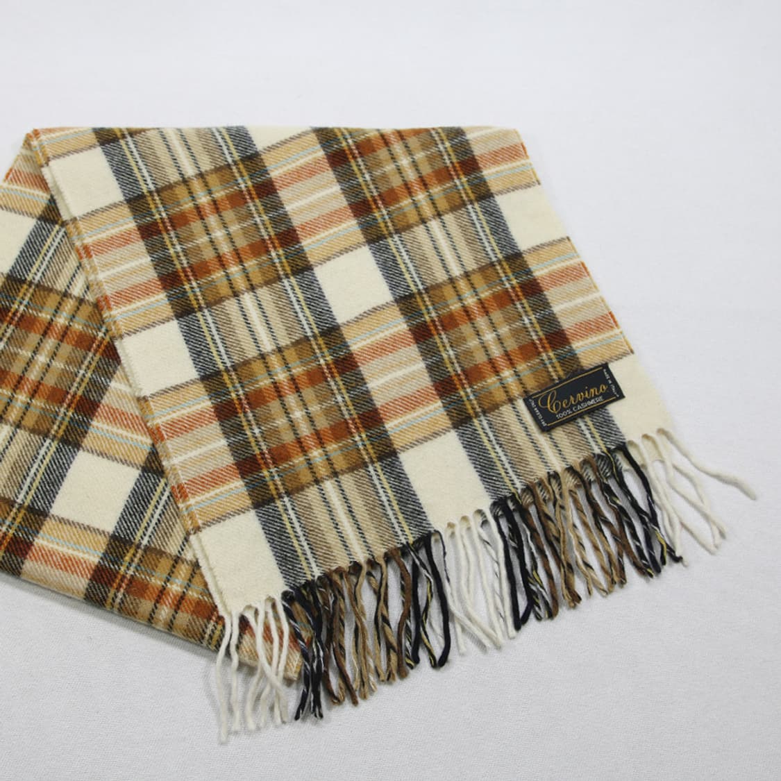 Cervino 캐시미어 체크 머플러  상품이미지2