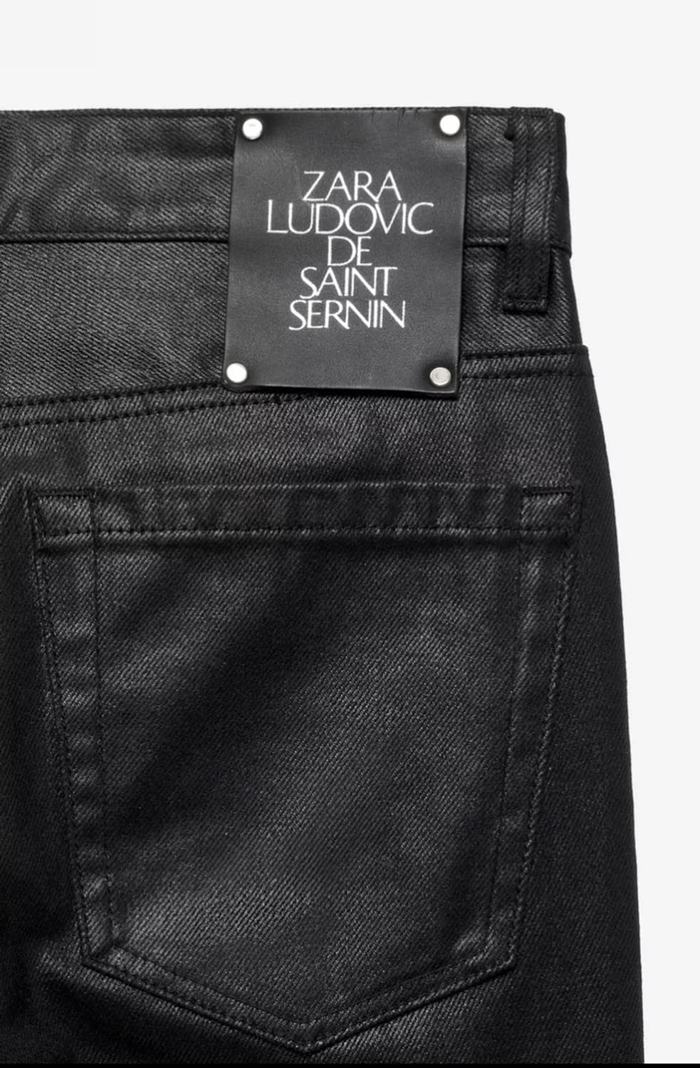 Ludovic de Saint Sernin 슬림 스키니 코팅진 데님팬츠 상품이미지3