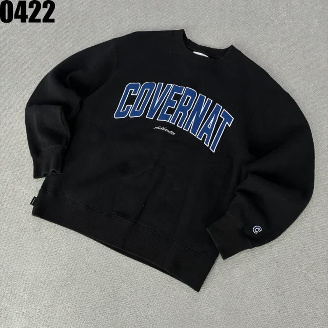 커버낫 블랙 로고 맨투맨 티셔츠 s 상품이미지1