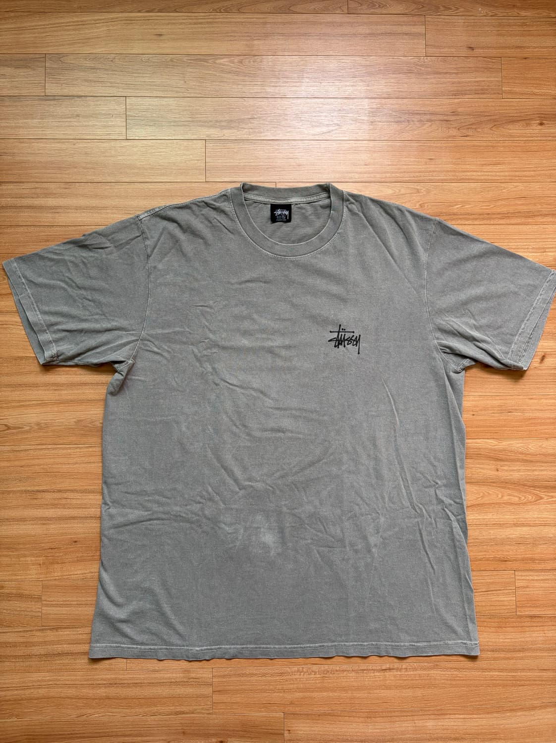 [XL] 스투시 베이직 스투시 피그먼트 다이드 티셔츠 그레이 상품이미지1