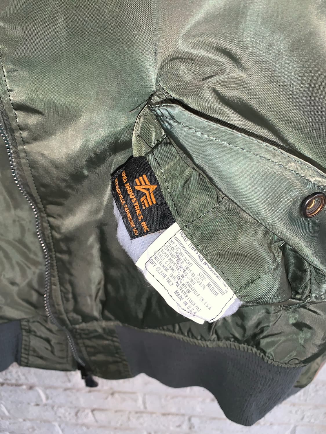 90년대 알파 ma-1 플라이트 자켓 상품이미지8