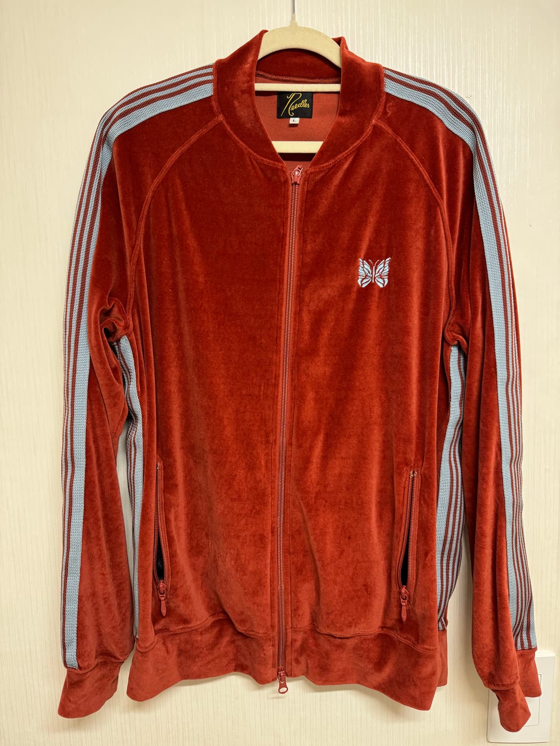 니들즈 needles 져지 벨루어 트랙 자켓 버건디 L 상품이미지2